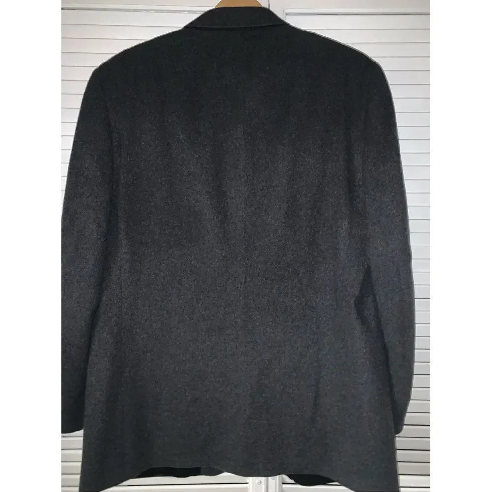 Vintage Bill BLASS Charcoal Gray Cashmere Button Down Blazer‎ Men’s 42